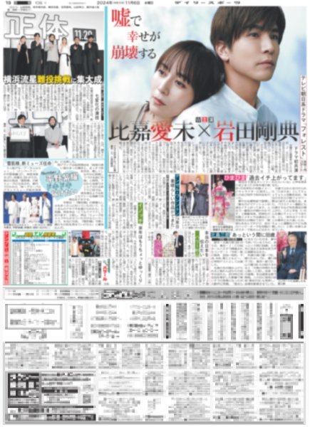 画像1: 岩田剛典×比嘉愛未 W主演 嘘で幸せが崩壊する（東京版）2024年11月6日付 (1)